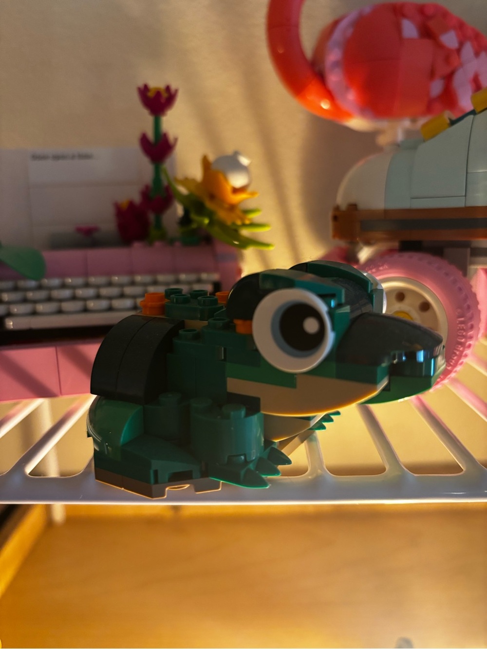 Lego Green and Black Frog Figure